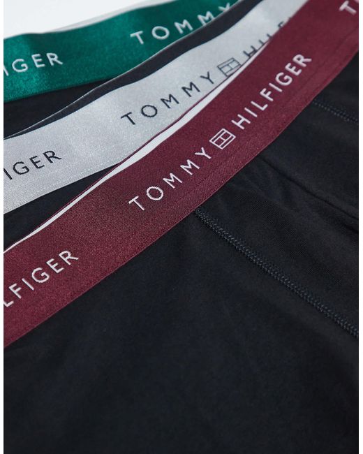 Tommy Hilfiger – signature – 3er-pack basic-unterhosen aus baumwolle in Blue für Herren