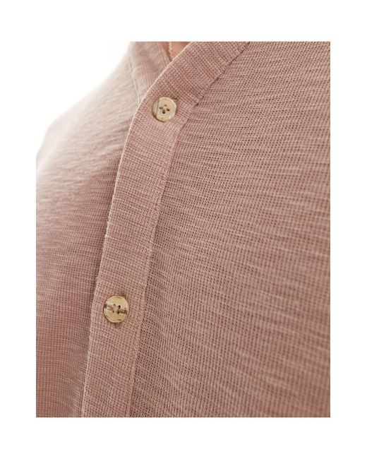 ASOS – baseball-t-shirt in Pink für Herren