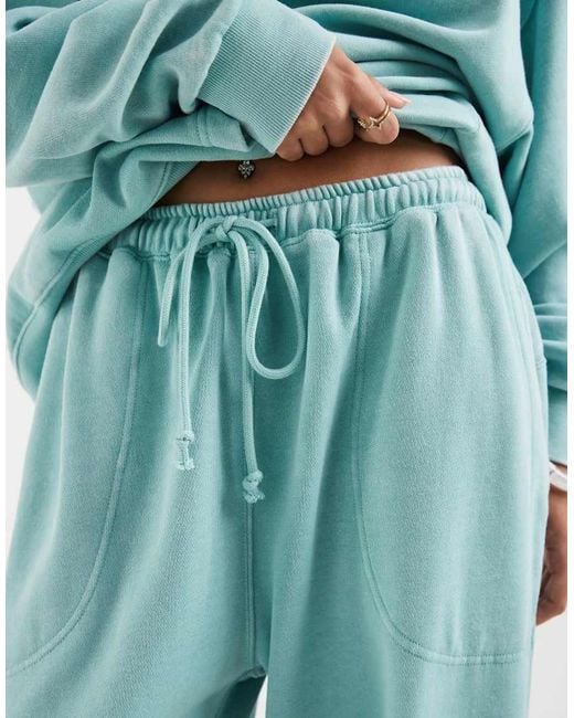 Free People Blue Slow It Down Sweatpants