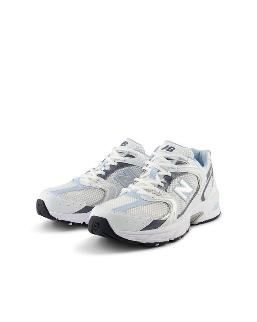 530 - sneakers bianche e blu metallizzato di New Balance in White
