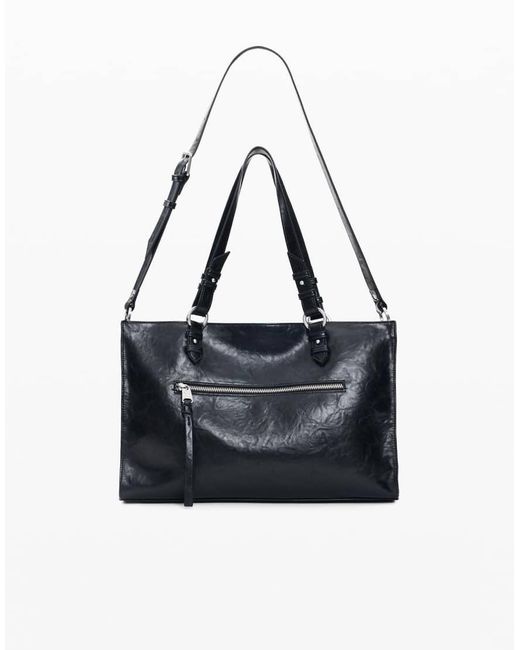 Borsa Media Nera di Desigual in White