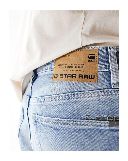 3301 - jean slim - délavé vintage G-Star RAW pour homme en coloris White