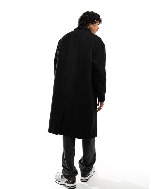 Albin - manteau en laine bouclée Weekday pour homme en coloris Black