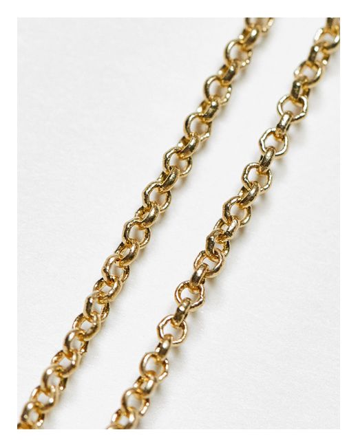 Topman White Feather Cluster Neck Chain