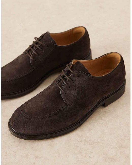 Mango Black 100% Suede Brogues for men