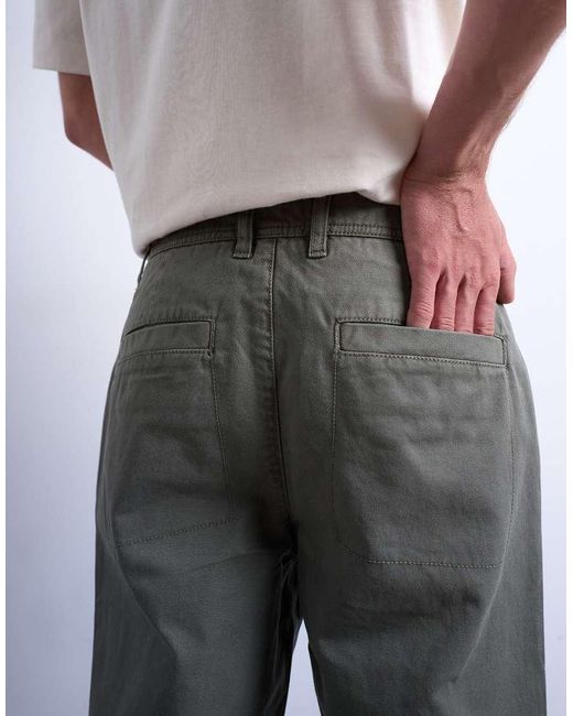Topman White Straight Fit Herringbone Trouser for men