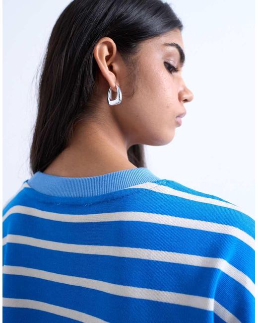 Top Girocollo A Maniche Lunghe di TOPSHOP in Blue