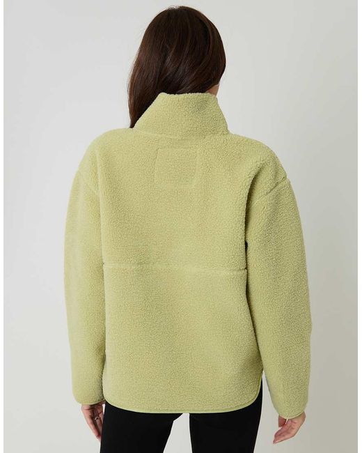Threadbare Green Half Zip Borg Fleece