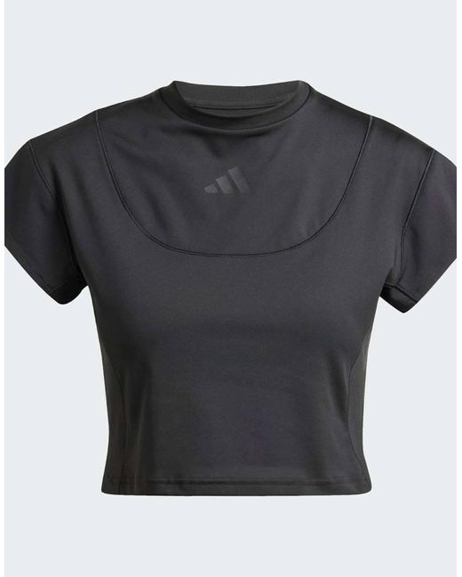 Camiseta Negra Con Diseño Encogido City Escape De Adidas Originals de color Black