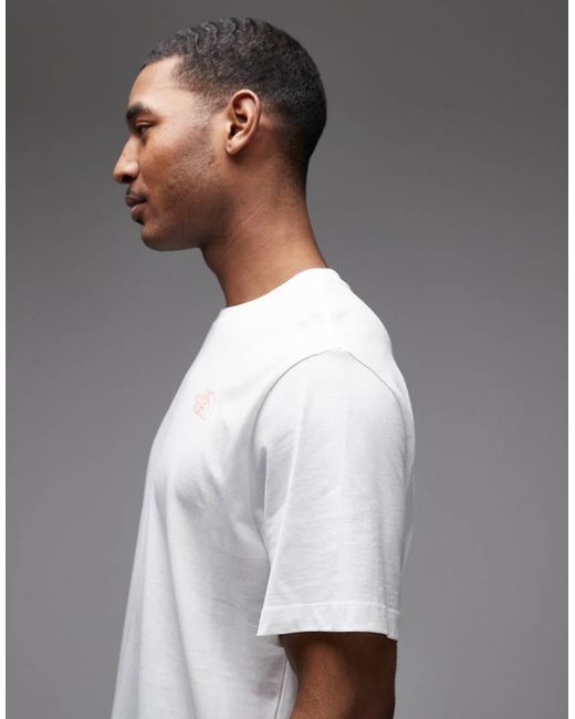 The North Face Gray Flower Scribble Backprint T-Shirt for men