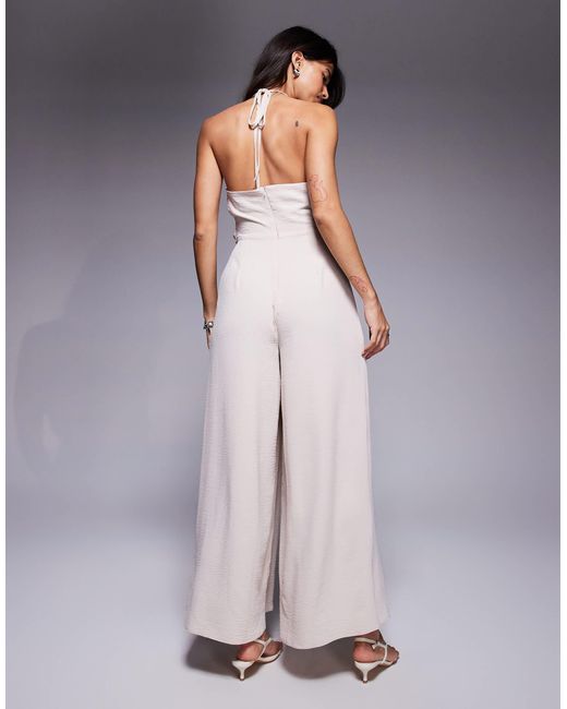 ASOS Gray – neckholder-jumpsuit