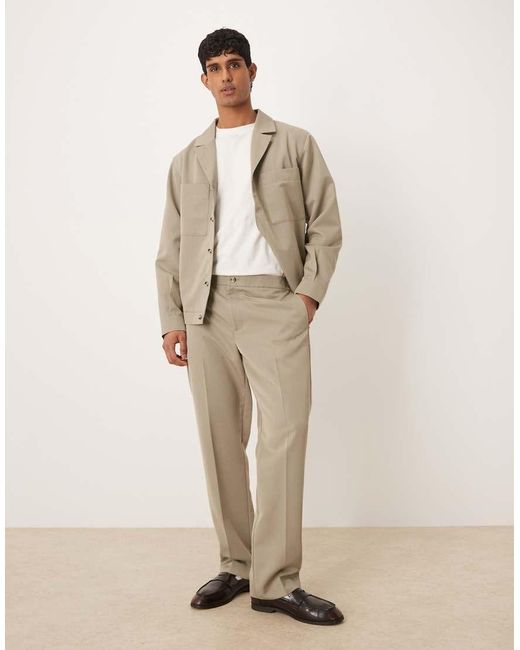 ASOS Natural Smart Straight Pants for men