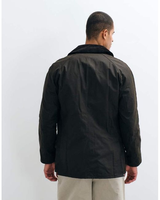 Barbour Gray Ashby Wax Jacket Olive for men