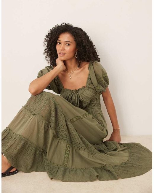 free people falling sun midi dress This Free People dress features a front tie fastening and two side slit pockets. Free People Falling Sun Midi