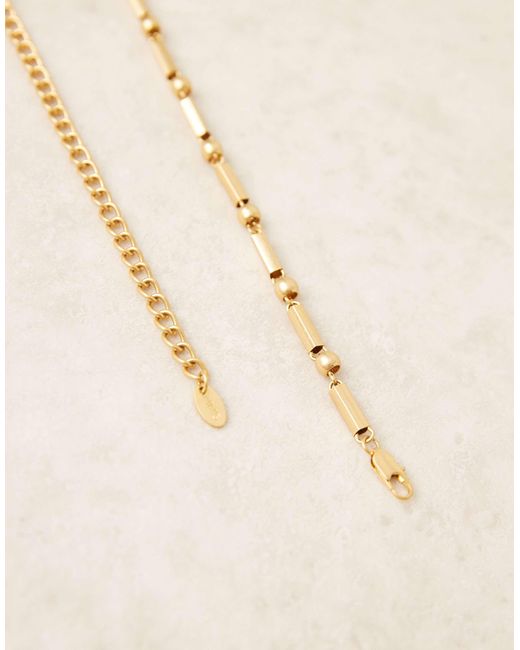 Mango Natural Skinny Chain Belt
