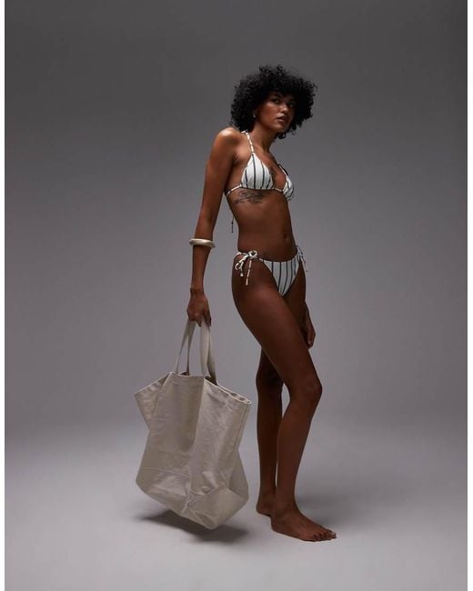 ARKET Brown Mix & Match Tie Tanga Bikini Bottom