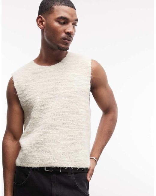 Weekday Natural Loose Fit Summer Knit Sweater Vest for men