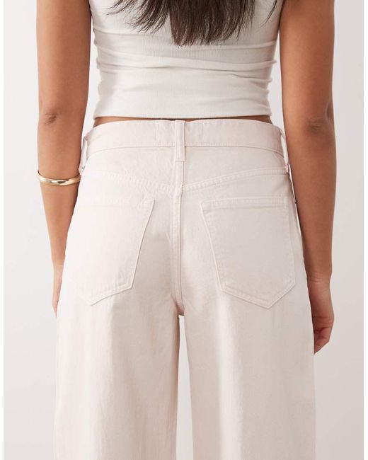 Abercrombie & Fitch Natural High Rise Wide Leg Jeans