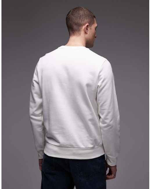 Lacoste Gray Taped Logo Crew Neck Sweatshirt for men
