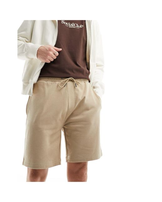 Brave Soul White Jersey Shorts for men