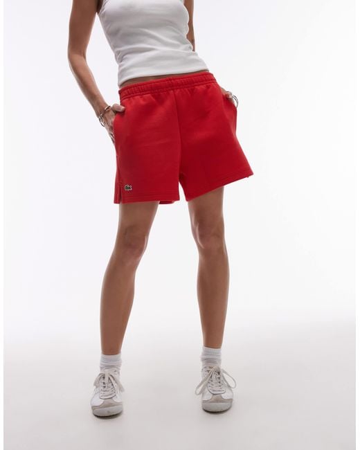Lacoste Red Double Faced Pique Shorts