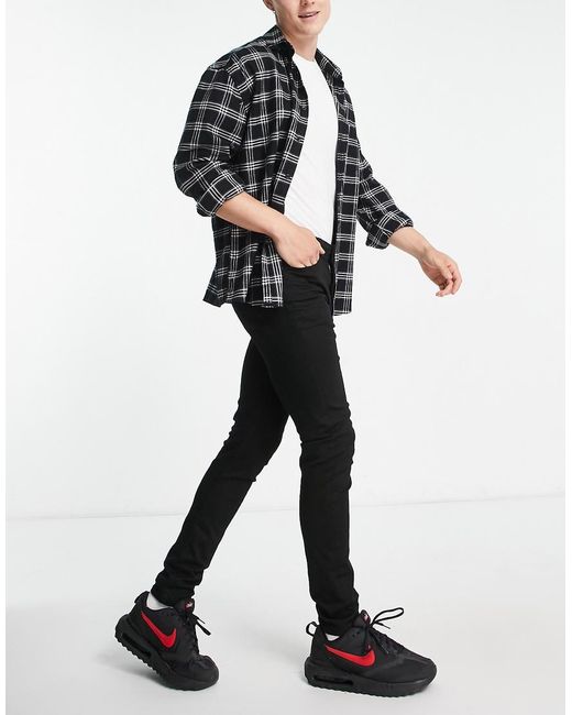 SELECTED Black Leon Slim Fit Jeans for men