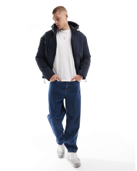 Brave Soul – wattierte jacke in Blue für Herren