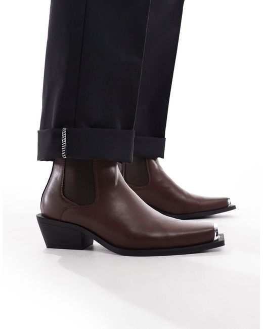 ASOS – chelsea-stiefel in Blue für Herren