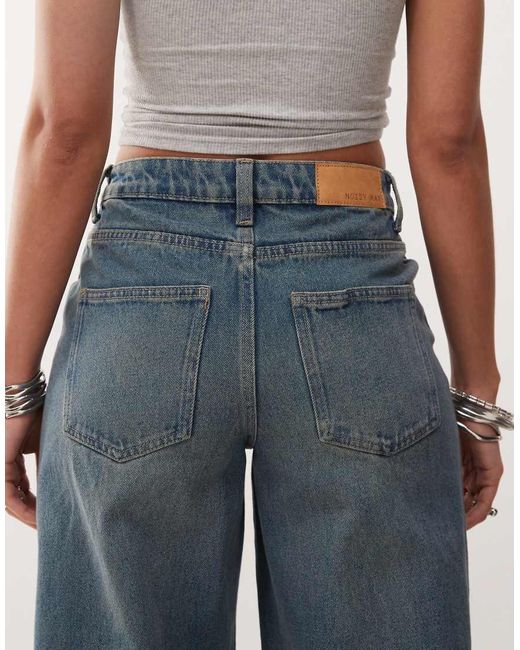 Noisy May Blue Hazel Barrel Jeans