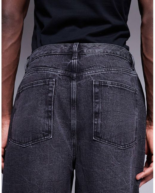 ASOS White Standard Length Denim Jort for men