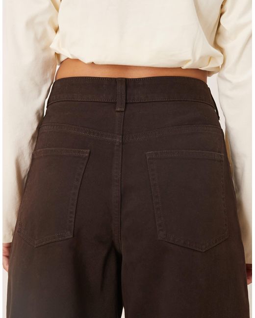 ASOS Natural High Waisted Barrel Leg Jean