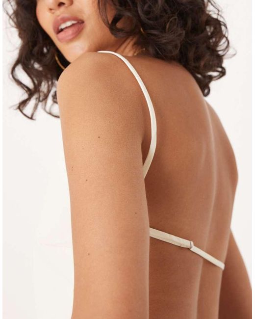 Mango White Backless Strappy Top