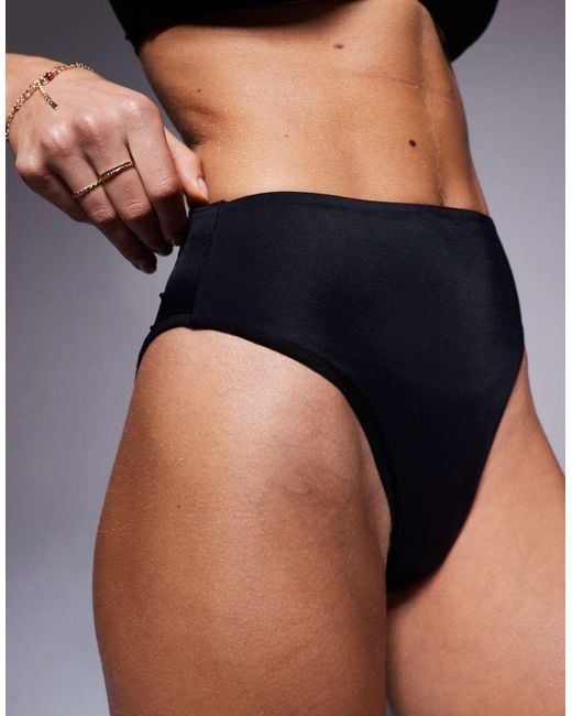 ASOS Black Maya Mix And Match High Waist Bikini Bottom