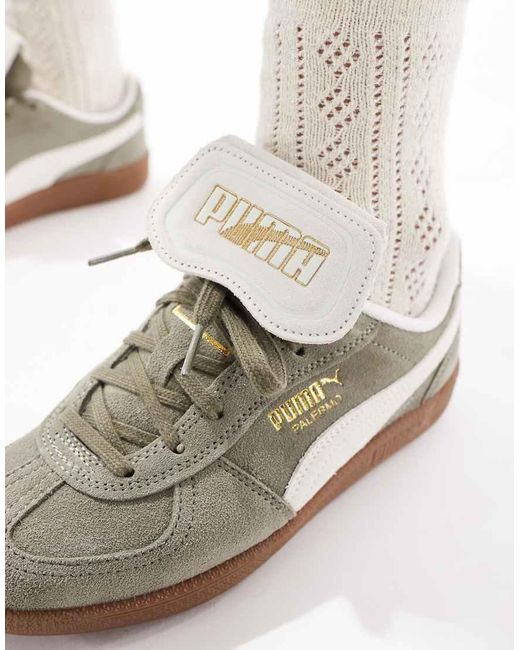 PUMA White Palermo Premium Trainers