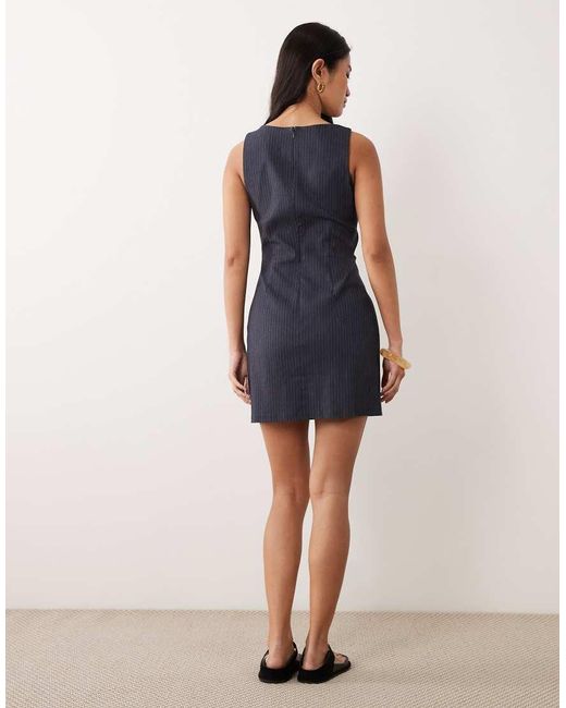 Miss Selfridge Blue Tailored Shift Dress