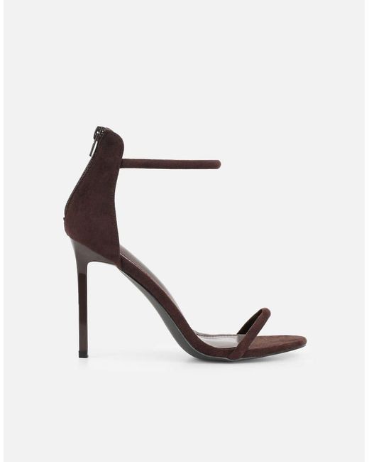 SIMMI Gray Amari Barely There Heeled Sandals