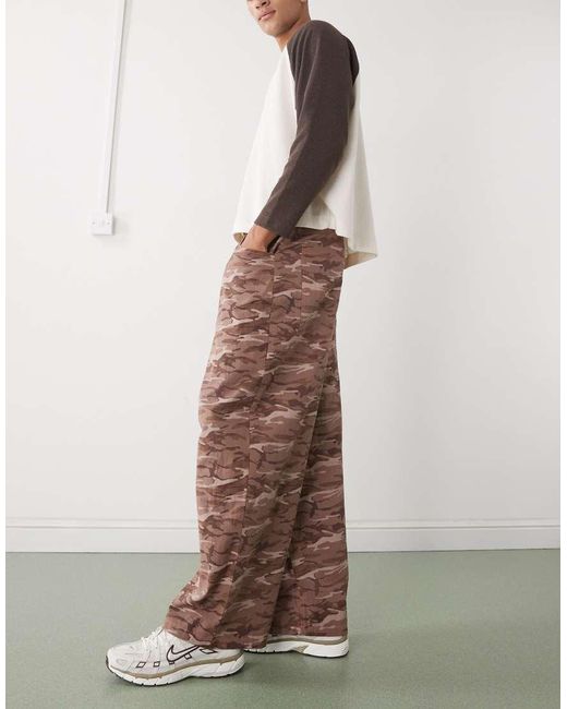 Pantaloni A Palloncino Con Stampa Mimetica di Collusion in Green da Uomo