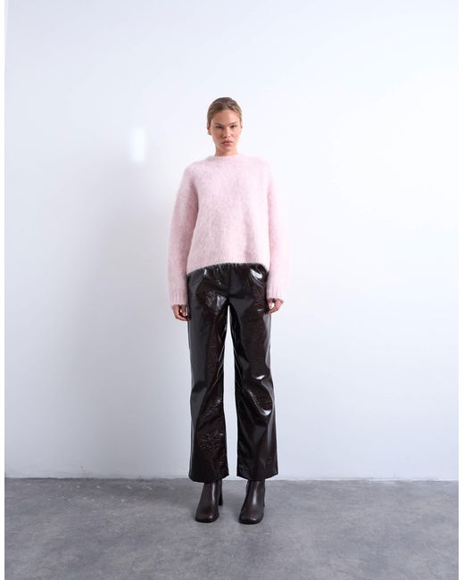 TOPSHOP White – hochwertiger strickpullover aus alpakawolle