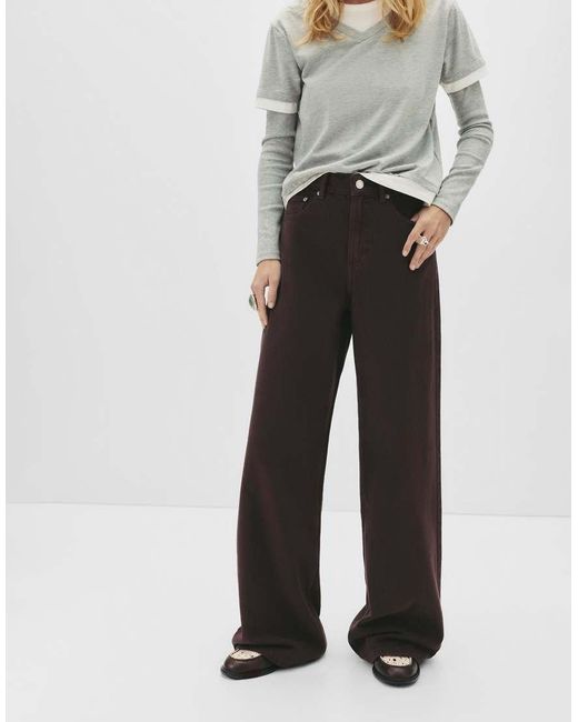Pull&Bear White Wide-leg Jeans