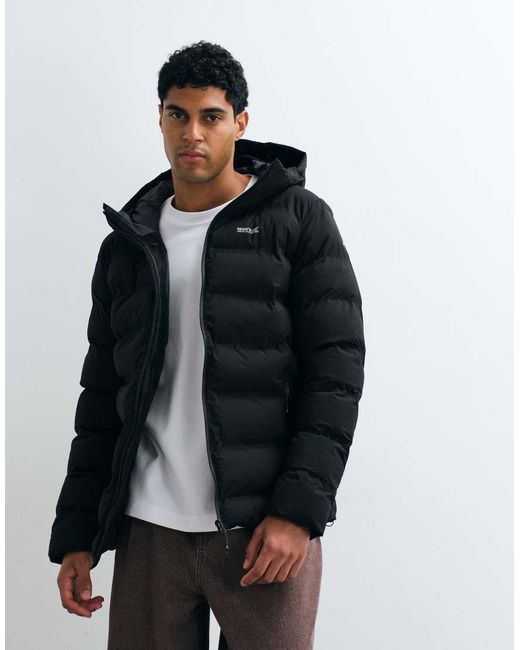 Regatta Blue Waterproof Hooded Altoro Thermal Quilted Jacket for men