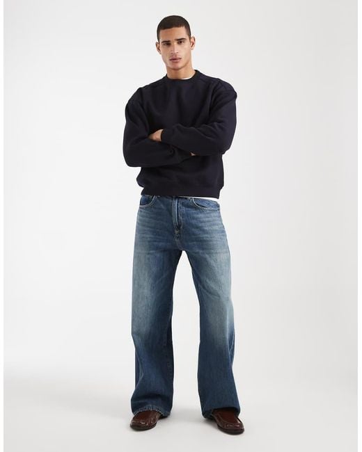 Cotton On Blue Box Fit Crew Sweater for men