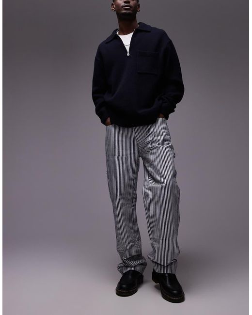 Tommy Hilfiger Black Jamie Carpenter Stripe Trousers for men