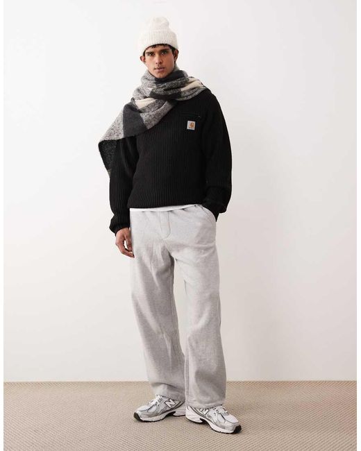 Carhartt Black Detroit Half Zip Knitted Jumper