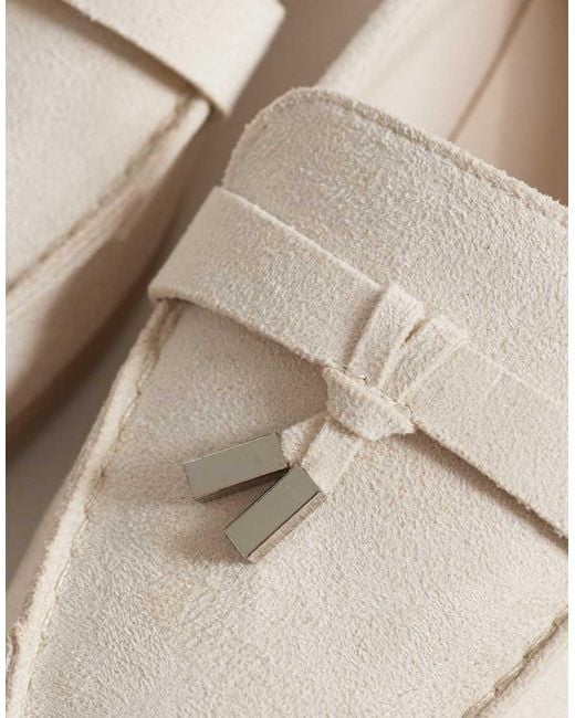 SEQWL Wide Fit Natural Tassel Trim Loafer
