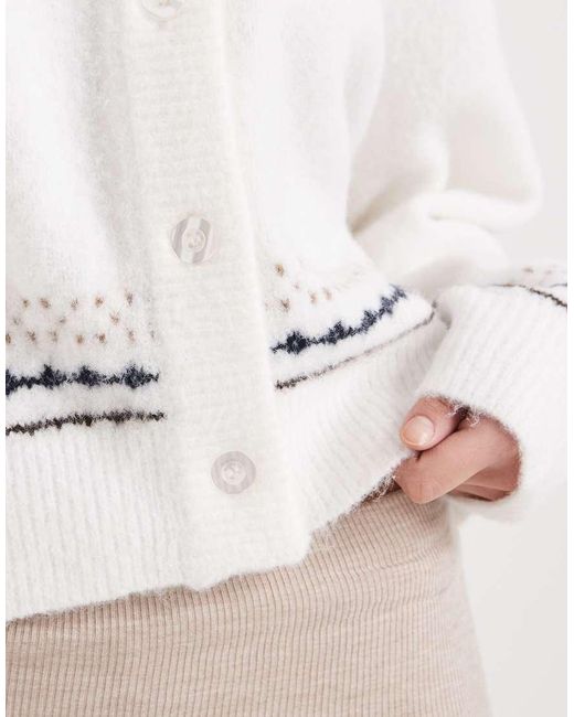 Cotton On White Button Up Cardigan