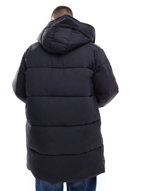 Pretty Green Blue Mountfield Quilted Parka Jacket for men