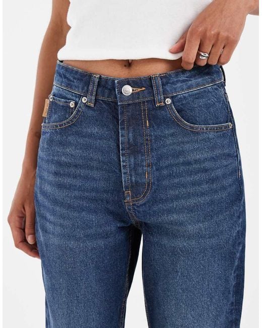 ASOS Blue 90s Straight Leg Jeans