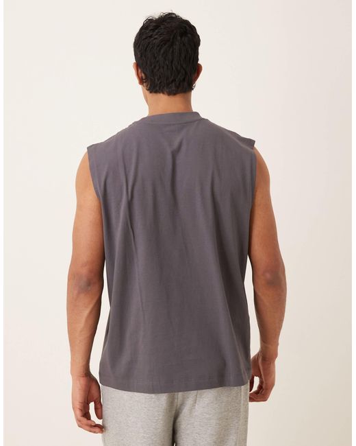 ASOS – basic-tanktop in Gray für Herren