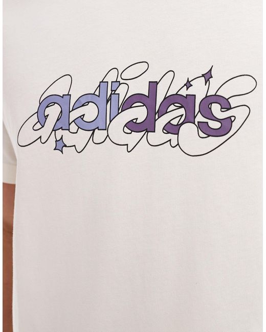 Adidas Originals White Adidas Training Bubble Graphic T-shirt for men