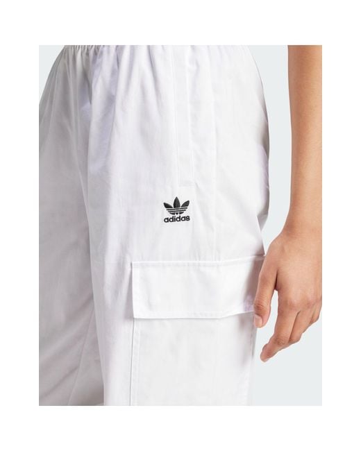 Adidas Originals White 3-stripes Cargo Pants